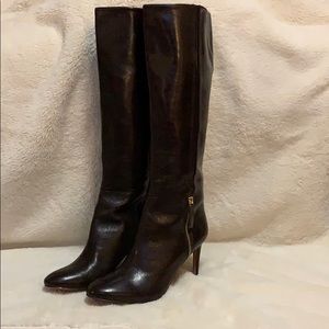 Nine West Brown Leather Boots Size 7 1/2 NWOT